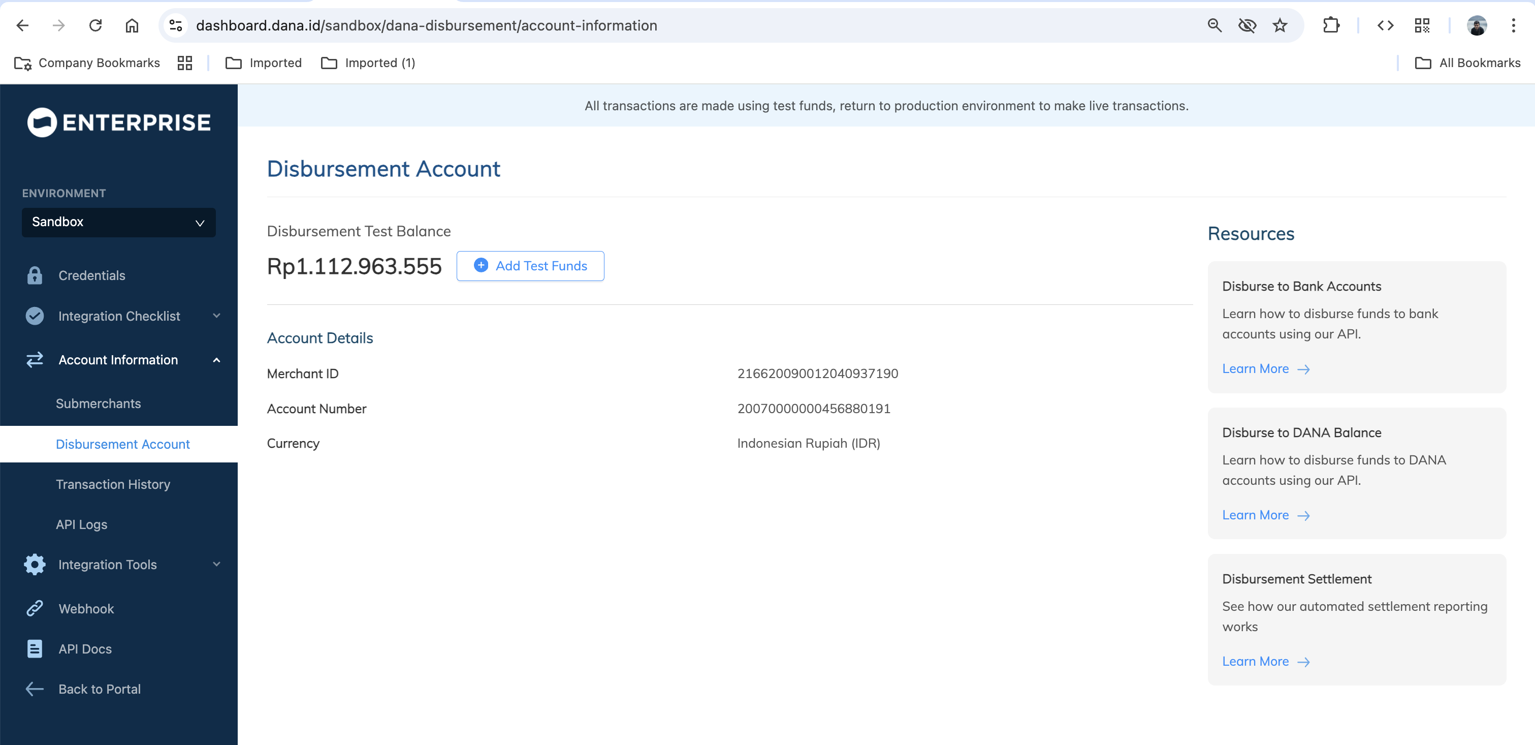 Disbursement to Balance